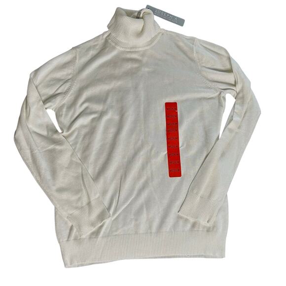 Joseph A Lightweight Turtleneck In Ivory Sz M - Picture 3 of 6